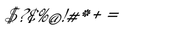 Gladly Ornate Obl Font OTHER CHARS