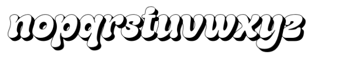 Gladolia Italic Shadow Font LOWERCASE