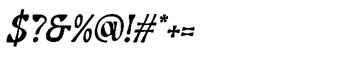 Gladwyn Italic Font OTHER CHARS