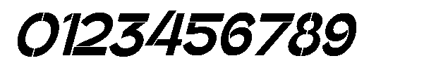 Glagent Stencil Black Condensed Slanted Font OTHER CHARS
