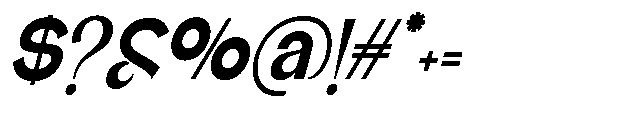 Glagent Stencil Black Condensed Slanted Font OTHER CHARS