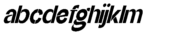Glagent Stencil Black Condensed Slanted FONT