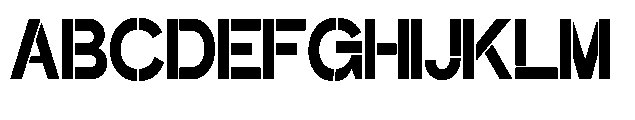 Glagent Stencil Black Condensed Font UPPERCASE