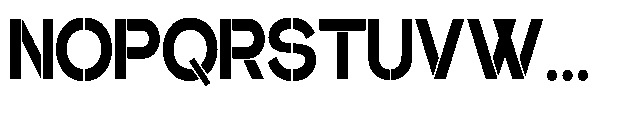 Glagent Stencil Black Condensed Font UPPERCASE