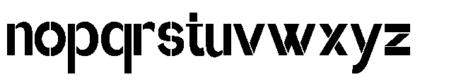 Glagent Stencil Black Condensed Font LOWERCASE
