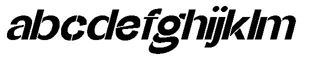 Glagent Stencil Black Expanded Slanted FONT