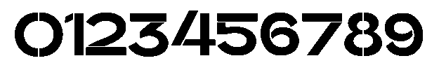 Glagent Stencil Black Expanded Font OTHER CHARS
