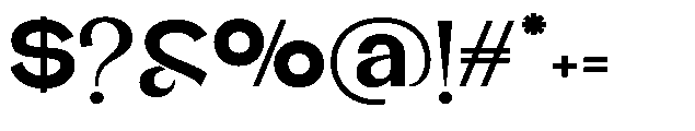 Glagent Stencil Black Expanded Font OTHER CHARS