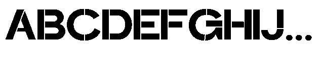Glagent Stencil Black Expanded Font UPPERCASE