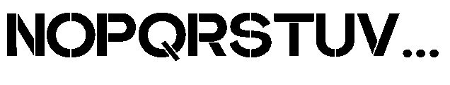 Glagent Stencil Black Expanded Font UPPERCASE