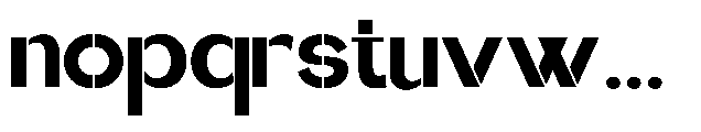 Glagent Stencil Black Expanded Font LOWERCASE