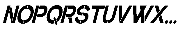 Glagent Stencil Black Extra Cond Sl Font UPPERCASE