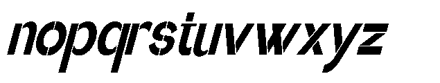 Glagent Stencil Black Extra Cond Sl Font LOWERCASE