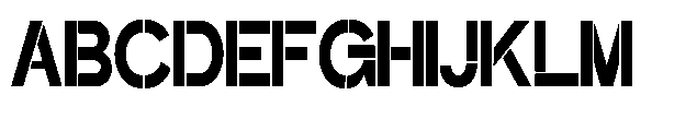 Glagent Stencil Black Extra Condensed Font UPPERCASE