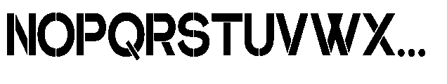 Glagent Stencil Black Extra Condensed Font UPPERCASE