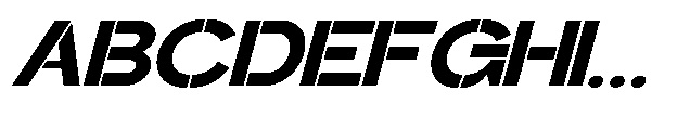 Glagent Stencil Black Extra Exp Sl Font UPPERCASE