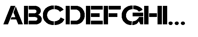 Glagent Stencil Black Extra Expanded Font UPPERCASE