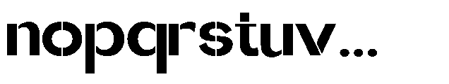Glagent Stencil Black Extra Expanded Font LOWERCASE