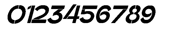 Glagent Stencil Black Semi Cond Sl Font OTHER CHARS