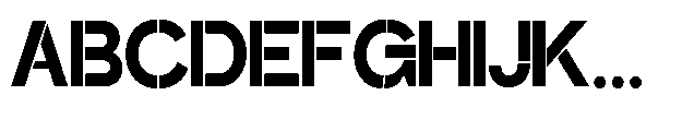 Glagent Stencil Black Semi Condensed Font UPPERCASE