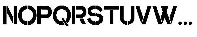 Glagent Stencil Black Semi Condensed Font UPPERCASE
