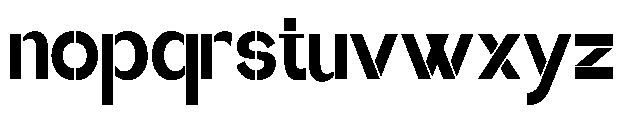 Glagent Stencil Black Semi Condensed Font LOWERCASE