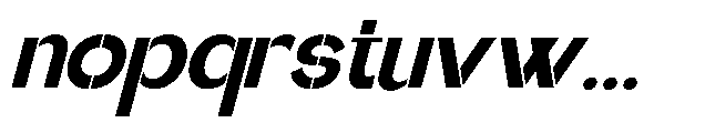 Glagent Stencil Black Semi Expanded Sl Font LOWERCASE