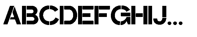 Glagent Stencil Black Semi Expanded Font UPPERCASE