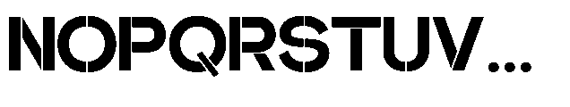 Glagent Stencil Black Semi Expanded Font UPPERCASE