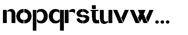 Glagent Stencil Black Semi Expanded Font LOWERCASE