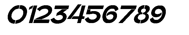 Glagent Stencil Black Slanted Font OTHER CHARS