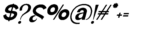 Glagent Stencil Black Slanted Font OTHER CHARS