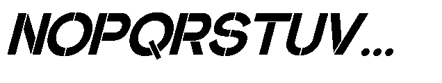 Glagent Stencil Black Slanted Font UPPERCASE
