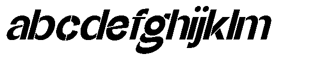 Glagent Stencil Black Slanted FONT