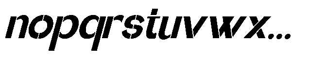 Glagent Stencil Black Slanted Font LOWERCASE