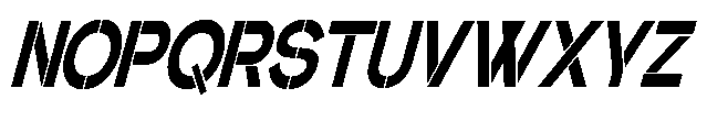 Glagent Stencil Black Ultra Cond Sl Font UPPERCASE