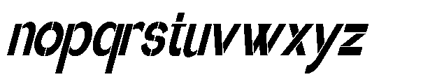 Glagent Stencil Black Ultra Cond Sl Font LOWERCASE