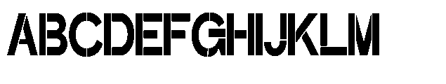 Glagent Stencil Black Ultra Condensed Font UPPERCASE
