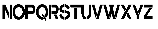 Glagent Stencil Black Ultra Condensed Font UPPERCASE