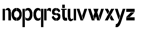 Glagent Stencil Black Ultra Condensed Font LOWERCASE