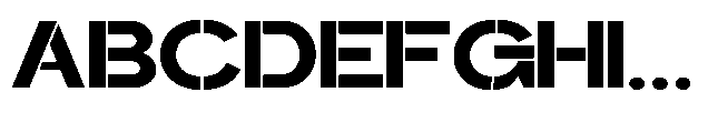 Glagent Stencil Black Ultra Expanded Font UPPERCASE