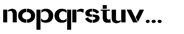 Glagent Stencil Black Ultra Expanded Font LOWERCASE