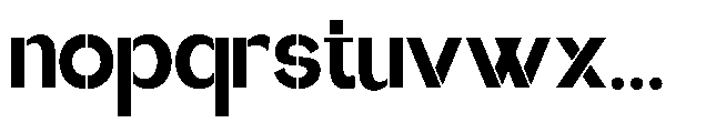 Glagent Stencil Black Font LOWERCASE
