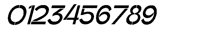 Glagent Stencil Bold Condensed Slanted Font OTHER CHARS