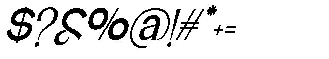 Glagent Stencil Bold Condensed Slanted Font OTHER CHARS