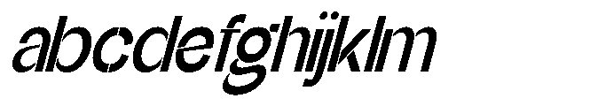 Glagent Stencil Bold Condensed Slanted FONT