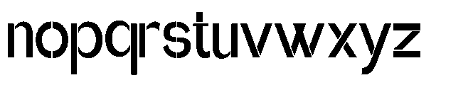 Glagent Stencil Bold Condensed Font LOWERCASE