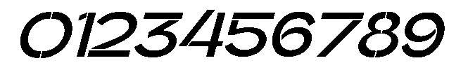 Glagent Stencil Bold Expanded Slanted Font OTHER CHARS