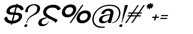 Glagent Stencil Bold Expanded Slanted Font OTHER CHARS