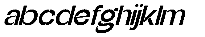 Glagent Stencil Bold Expanded Slanted FONT